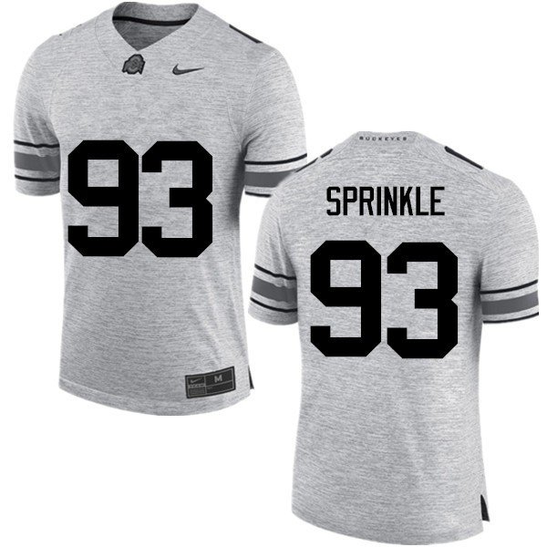 Ohio State Buckeyes #93 Tracy Sprinkle Men Football Jersey Gray